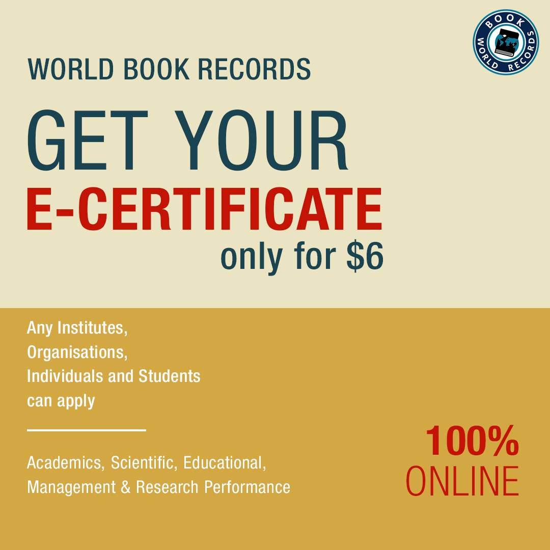 World Book Record World Book Record is a recognized platform to