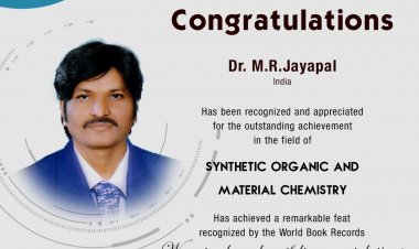 Dr.M.R Jayapal Bagged Outstanding Achievement in Synthetic Organic and Material Chemistry Field