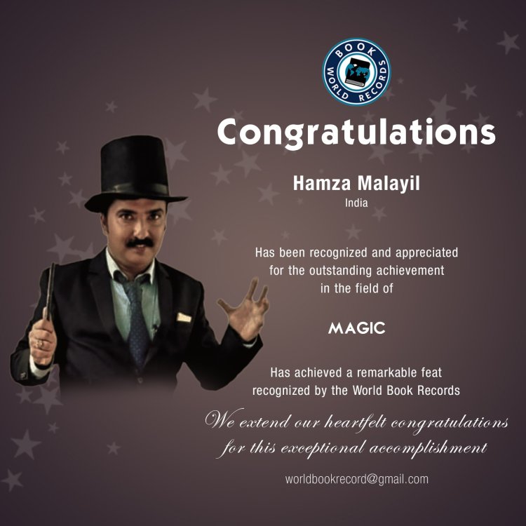 Hamza Malayil Bagged Outstanding Achievement in Magic