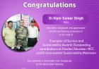 Dr.Vipin Kumar Singh Bagged Exemplar of Service and Sustainability Award, Outstanding contributions as Teacher Educator, NCC and Environmental Sustainability Motivator
