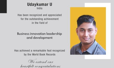 Udaykumar u Bagged Outstanding Achievement in Business innovation leadership and development