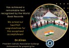 Dr. Kiran, President Catholic Association Gulbarga Bagged Achievement for preparing the “largest Christmas Star in the World”