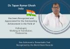 Dr. Tapan Kumar Ghosh Bagged Award for Pathologist, Working in Transfusion, Thalassemia