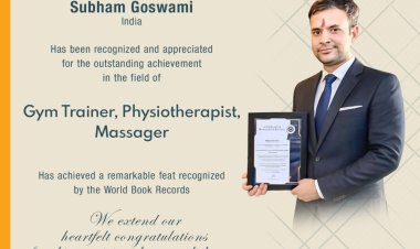 Subham Goswami Bagged Award for   Gym Trainer ,Physiotherapist ,Massage
