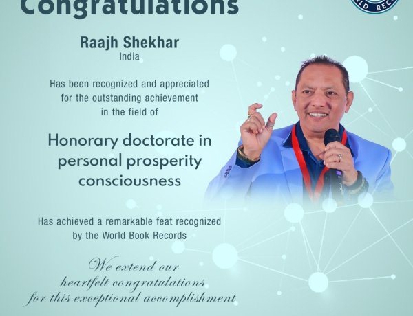 Honorary doctorate in personal prosperity consciousness