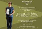 One Hand Deadlift – 96.75 Kg (Under 80 Kg Women Category)
