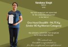 One Hand Deadlift – 96.75 Kg (Under 80 Kg Women Category)
