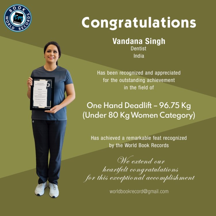 One Hand Deadlift – 96.75 Kg (Under 80 Kg Women Category)
