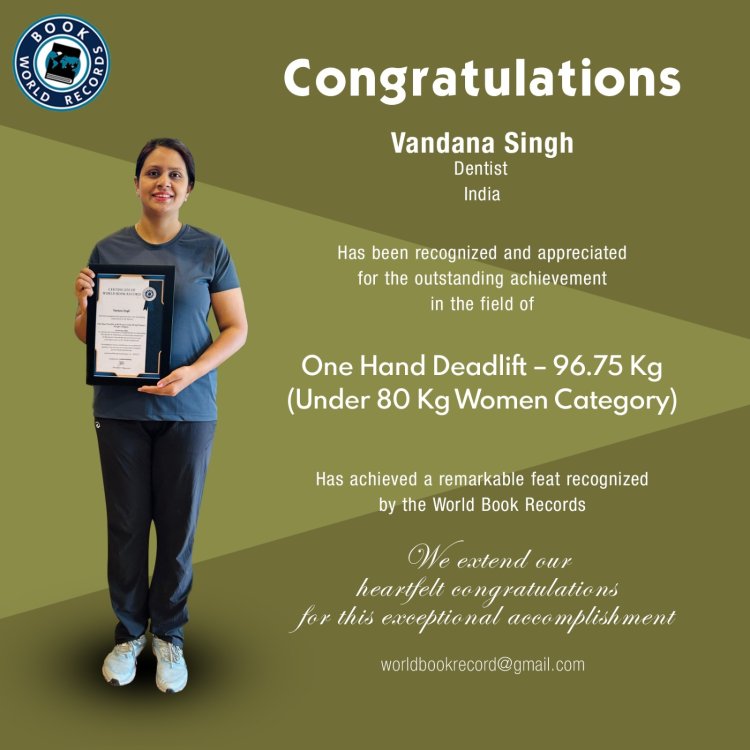 One Hand Deadlift – 96.75 Kg (Under 80 Kg Women Category)